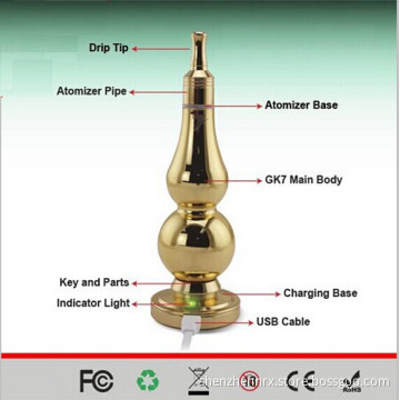 Nrx Wholesale E Cigarette Plating Sliver Real Gold Gk7 Gourd Vaporizer